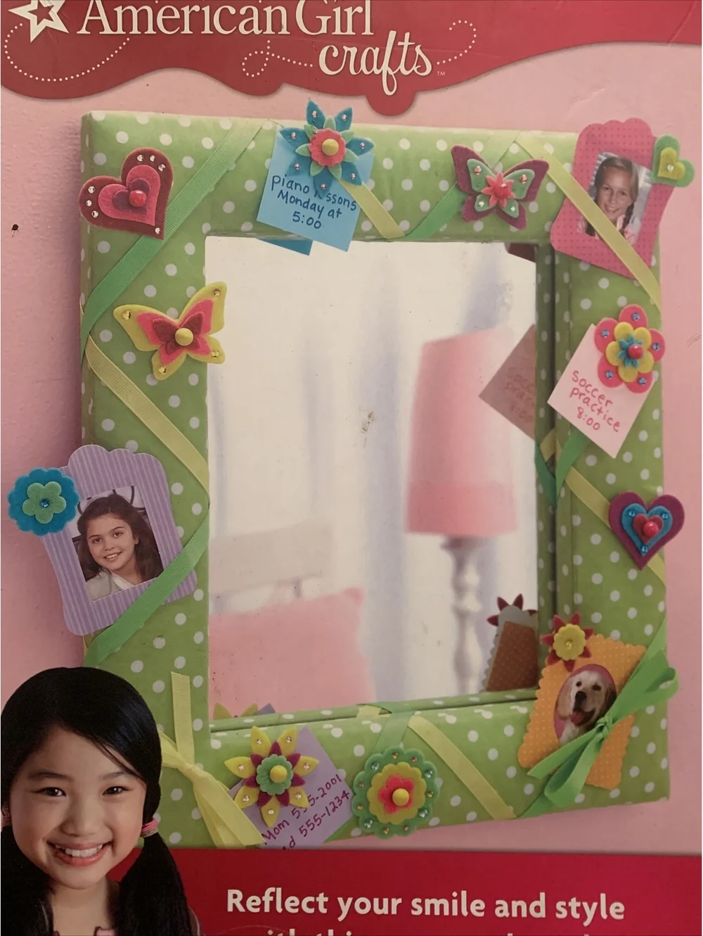 NEW American Girl Crafts Mirror Message Board Kit Kids Art Project 8+